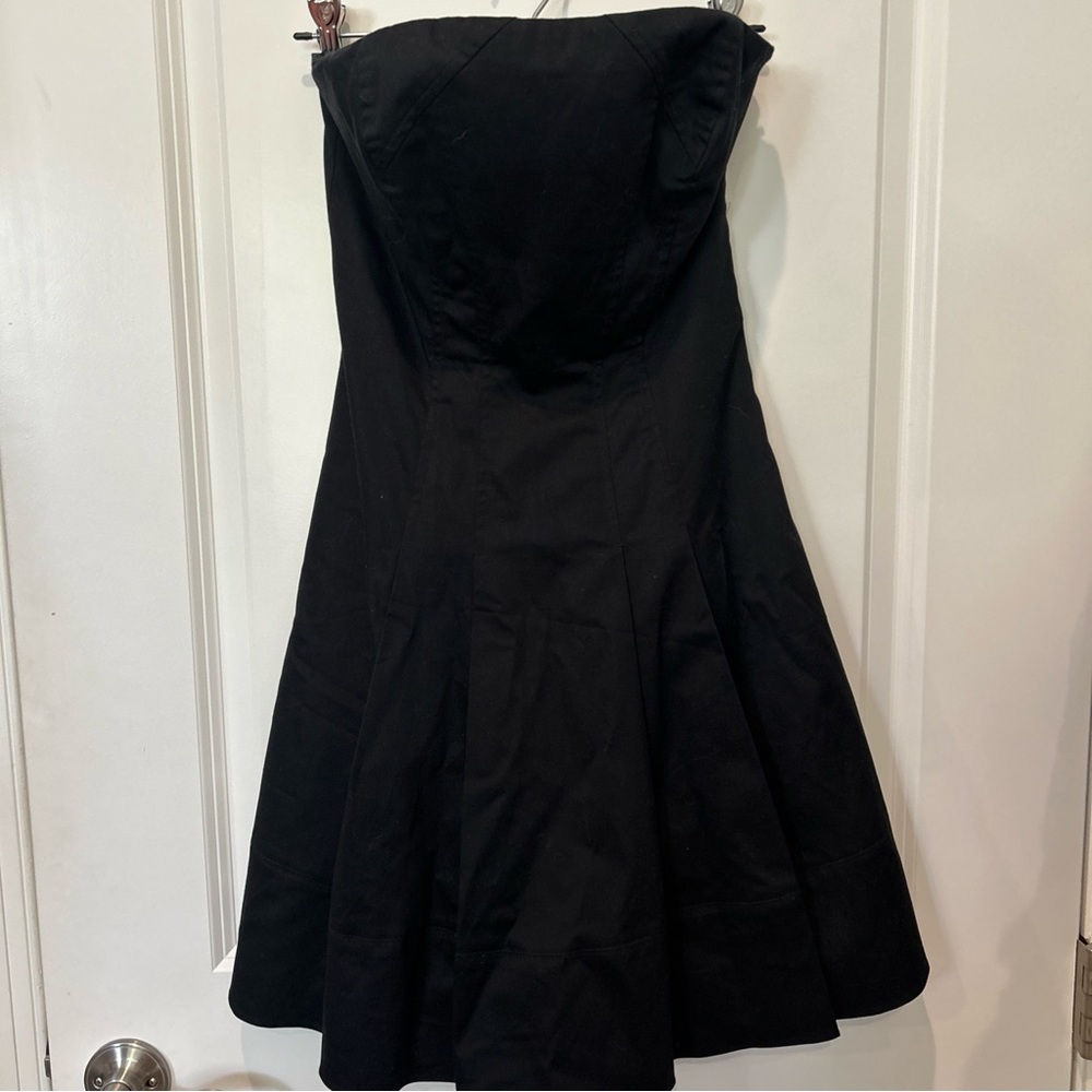 Express Design Studio Black Strapless Dress Womens Size 4 Side Zip Lined